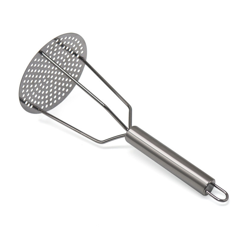 Rozsdamentes acél burgonyaprés eszközök Burgonyanyomó fogantyúval Főzőeszközök Konyhai kiegészítők 1db burgonyanyomó aprító