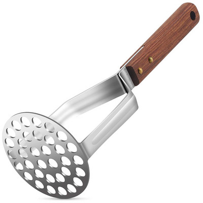 Gnječilica za krumpir od nehrđajućeg čelika, jaka protuklizna ručka za teške uvjete rada, nije je lako savijati, jednostavna za korištenje, čvrsta konstrukcija