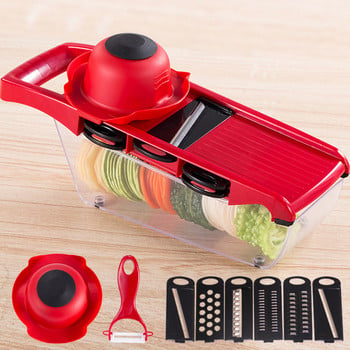 6in1 Multifunctional Vegetable Slicer Carrot Potato Fruit Melon Peeler Cutter Εγχειρίδιο Vegetable Shredder Αξεσουάρ κουζίνας