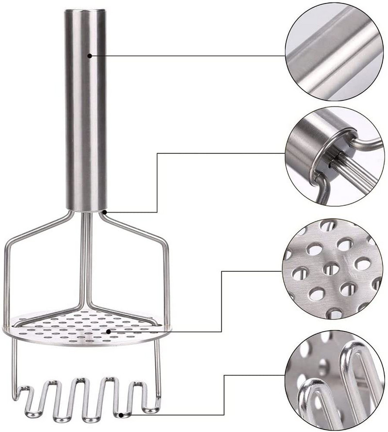 Dvoslojna preša za krumpir od nehrđajućeg čelika, gnječilica za pire krumpir, ručna gnječilica za voće slatkog krumpira, pribor za kuhinjske alate