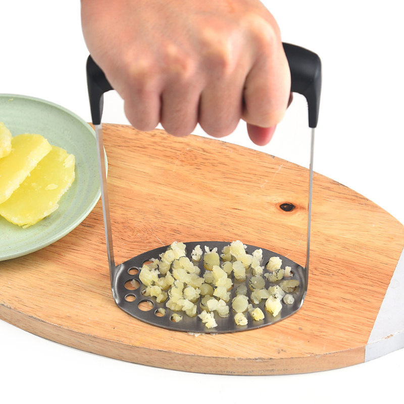 1 db rozsdamentes acél burgonya iszapnyomású iszapgép Burgonyanyomó Ricer Gyümölcs Zöldség Eszközök Konyhai kütyük Tartozékok U3