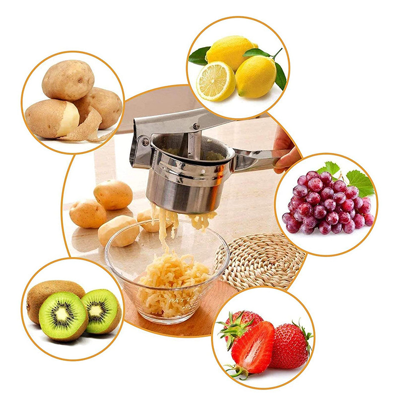 Storcator de lămâie Storcător de legume Presă manuală de cartofi din oțel inoxidabil cu 3 negative Storcător de fructe Gadget de bucătărie