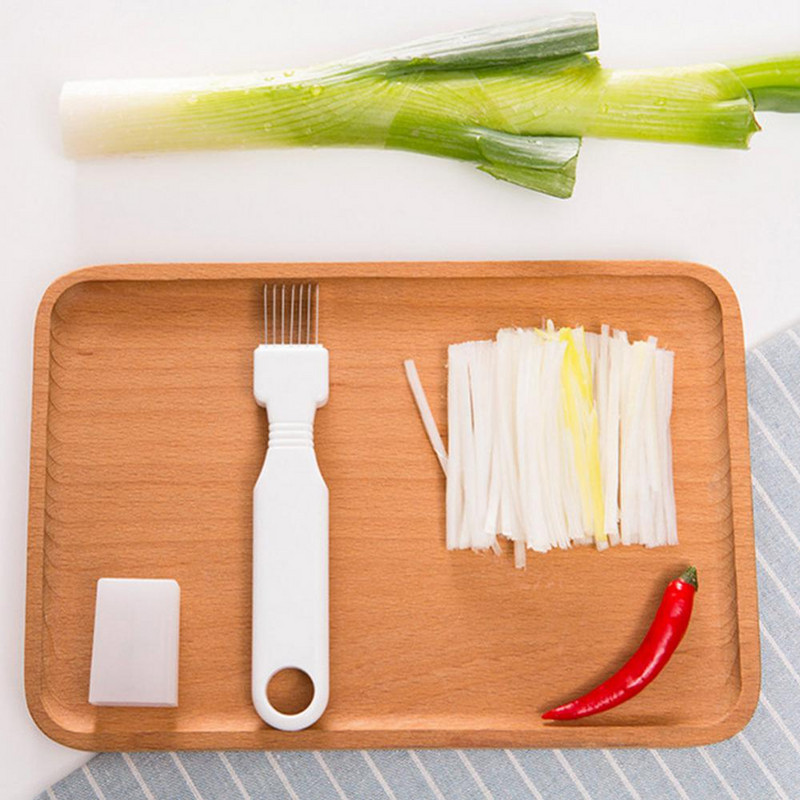 Aprító selyemkés Scallion zöldség aprító selyemvágó rozsdamentes acél formázó Élelmiszer-aprító reszelő aprító szeletelő konyhai hozzáférés