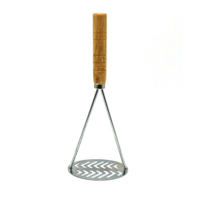 Fa fogantyús burgonyaprés műanyag fogantyú, kézi burgonyapürésítő kreatív konyhai eszköz