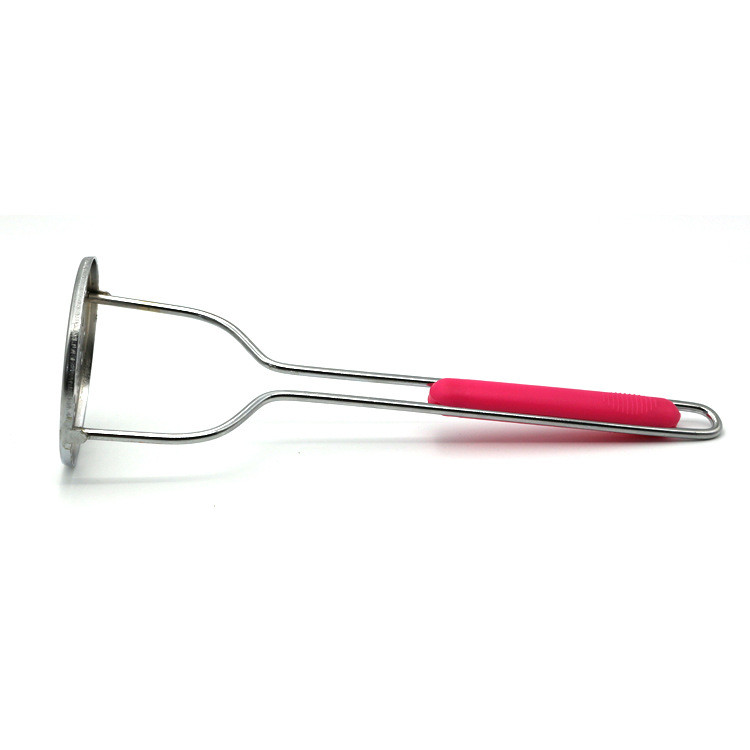 Fa fogantyús burgonyaprés műanyag fogantyú, kézi burgonyapürésítő kreatív konyhai eszköz