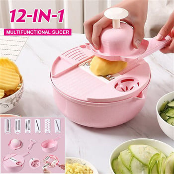 Εγχειρίδιο πολλαπλών λειτουργιών Vegetable Slicer Potato Fruit Cutter Τρίφτης Τρίφτης Κουζίνας Κόφτης Κουζίνας Στραγγίδι Καλάθι Τροφίμων