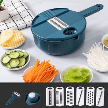 Εγχειρίδιο πολλαπλών λειτουργιών Vegetable Slicer Potato Fruit Cutter Τρίφτης Τρίφτης Κουζίνας Κόφτης Κουζίνας Στραγγίδι Καλάθι Τροφίμων