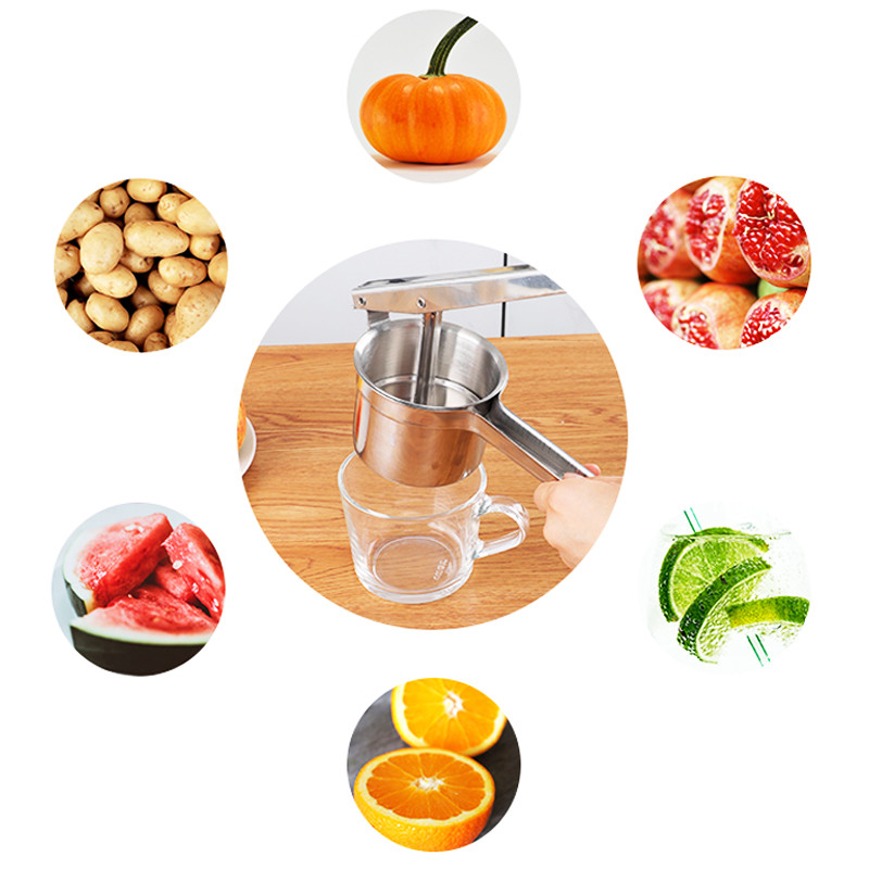 Gnječilica za krumpir od nehrđajućeg čelika s 3 izmjenjiva diska za finoću Gnječilica za voće Gnječilica za hranu Kuhinjski alati