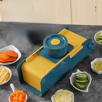 Többfunkciós dobos zöldségvágó Háztartási kör alakú zöldségszerszámok Rotációs reszelő Kézi szeletelő Konyhai Kiegészítők Eszközök