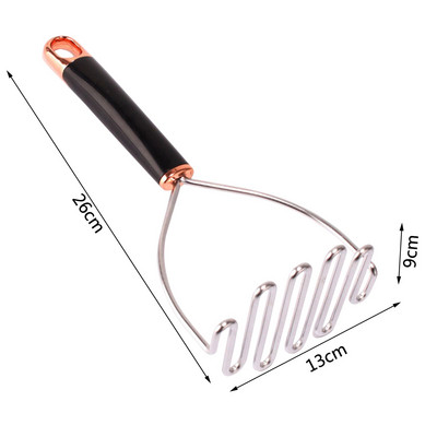 Rozsdamentes acél hullámformájú burgonyanyomó vágószerszám Konyhai kütyü Szerszámok Édesburgonyanyomó Fokhagyma iszap nyomópüré eszközök