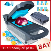 11 u 1 Rezač povrća Višenamjenski rezač Gulilica voća i krumpira Ribelica za mrkvu Kuhinjski dodaci košara Rezač za povrće