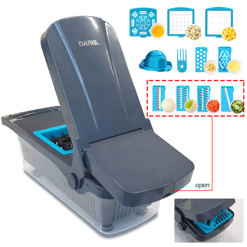 11 u 1 Rezač povrća Višenamjenski rezač Gulilica voća i krumpira Ribelica za mrkvu Kuhinjski dodaci košara Rezač za povrće