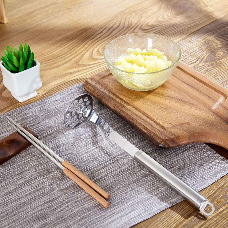 1PC Gnječilica za krumpir od nehrđajućeg čelika, kaša od povrća, riža, ručna preša za voće, kuhinjski alati