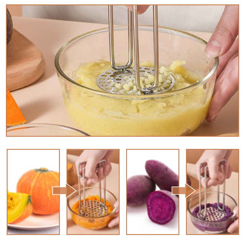 Préselt burgonyatörő rizspüré-léfőző burgonyanyomó sima burgonyapüré Gyümölcstörő Gyümölcsszerszámok Ételnyomó
