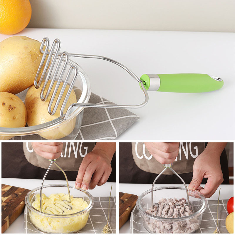 Rozsdamentes acél burgonyanyomó főzőeszközök Konyhai kiegészítők Multifunkcionális burgonyapüré-nyomó konyhai eszközök