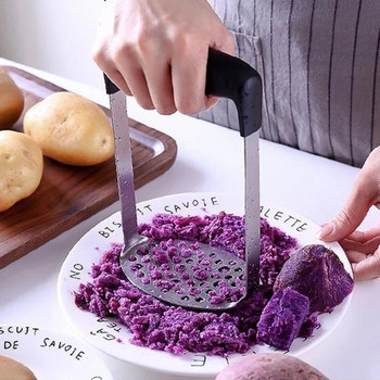 Εγχειρίδιο από ανοξείδωτο ατσάλι Potato Masher Masher Βοηθητικό εργαλείο τροφίμων Χειρός τεμαχιστής φρούτων Εργαλείο κουζίνας