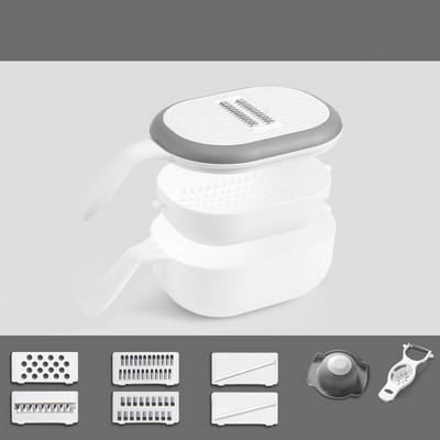 Višenamjenski rezač povrća Kuhinjski rezač krumpira Rende za mrkvu Čelična oštrica Nož Odvodna košara Kuhinjski dodaci