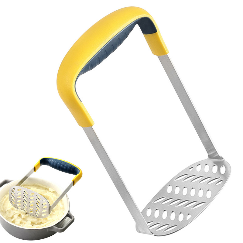 1db rozsdamentes acél burgonyatörő rizsprés sima burgonyapüréhez Zöldségek és gyümölcsök Konyhai eszköz