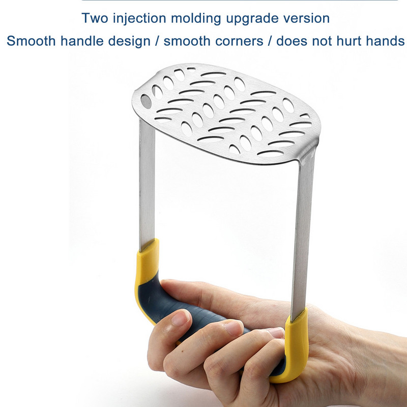 1db rozsdamentes acél burgonyatörő rizsprés sima burgonyapüréhez Zöldségek és gyümölcsök Konyhai eszköz