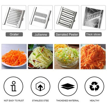 4in1 Kitchen Slicer Onion Cutter Slicer Kitchen Accessories Tool Triter for Carrots Vegetable Cutter Manual Slip Potato Shredder