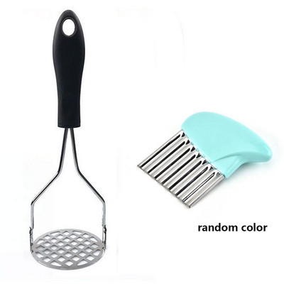 Burgonyafokhagymaprés csúszásmentes fogantyúval Főző Konyhai Szerszám Kis lyukak Cefrézés Avokádóbab Sima Puha markolat Párnázott