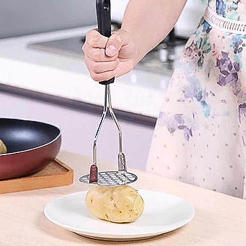 Burgonyafokhagymaprés csúszásmentes fogantyúval Főző Konyhai Szerszám Kis lyukak Cefrézés Avokádóbab Sima Puha markolat Párnázott