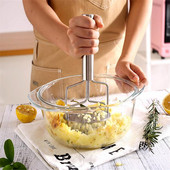 Kétrétegű rozsdamentes acél burgonyanyomó / nyomó sima burgonyapüré Gyümölcs Zöldség Szerszámok Préstörő konyhai eszköz