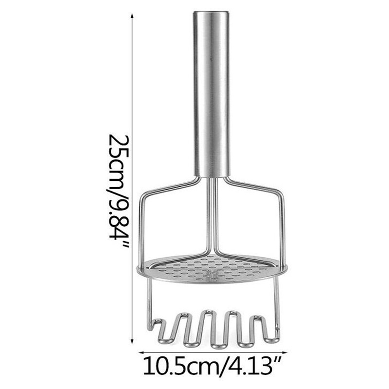 Kétrétegű rozsdamentes acél burgonyanyomó / nyomó sima burgonyapüré Gyümölcs Zöldség Szerszámok Préstörő konyhai eszköz
