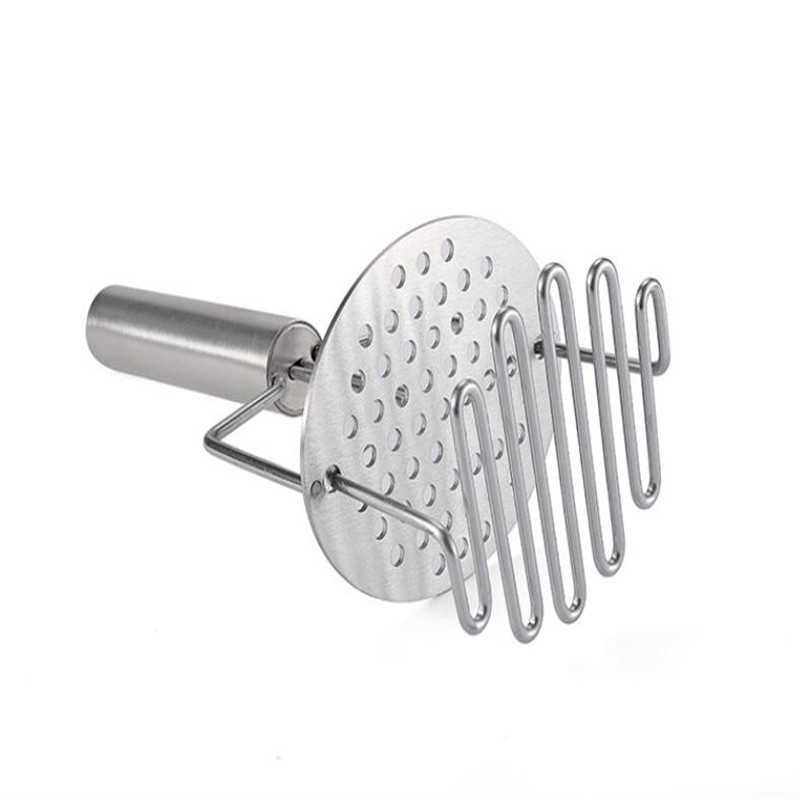 Kétrétegű rozsdamentes acél burgonyanyomó / nyomó sima burgonyapüré Gyümölcs Zöldség Szerszámok Préstörő konyhai eszköz