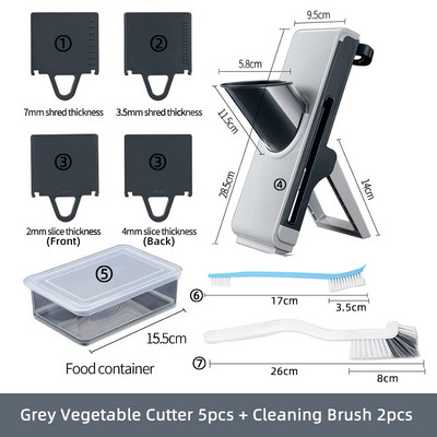 Daržovių pjaustyklės rankinė stalinė būgninė trintuvė buitiniam virtuvės kombainui Namų trintuvė apvaliam smulkintuvui Mandolina