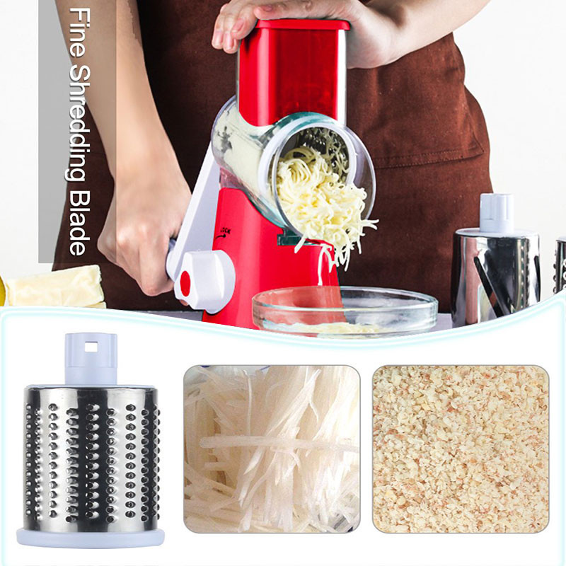 Daržovių pjaustyklės rankinė stalinė būgninė trintuvė buitiniam virtuvės kombainui Namų trintuvė apvaliam smulkintuvui Mandolina