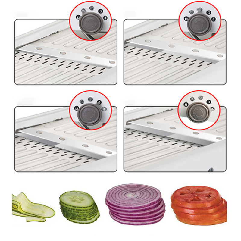 Mandolina Rezač povrća Rezač Rende Višenamjenski julienner za povrće Podesive sigurne oštrice Rende Kuhinjski pribor