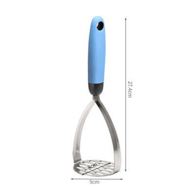 Mașină de zdrobire de cartofi de bucătărie Concasor pentru suplimente alimentare pentru bebeluși din oțel inoxidabil Presă de legume pentru fructe Cuțit de noroi Unelte de gătit de uz casnic