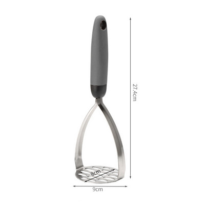 Mașină de zdrobire de cartofi de bucătărie Concasor pentru suplimente alimentare pentru bebeluși din oțel inoxidabil Presă de legume pentru fructe Cuțit de noroi Unelte de gătit de uz casnic