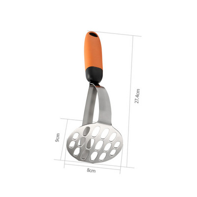 Mașină de zdrobire de cartofi de bucătărie Concasor pentru suplimente alimentare pentru bebeluși din oțel inoxidabil Presă de legume pentru fructe Cuțit de noroi Unelte de gătit de uz casnic