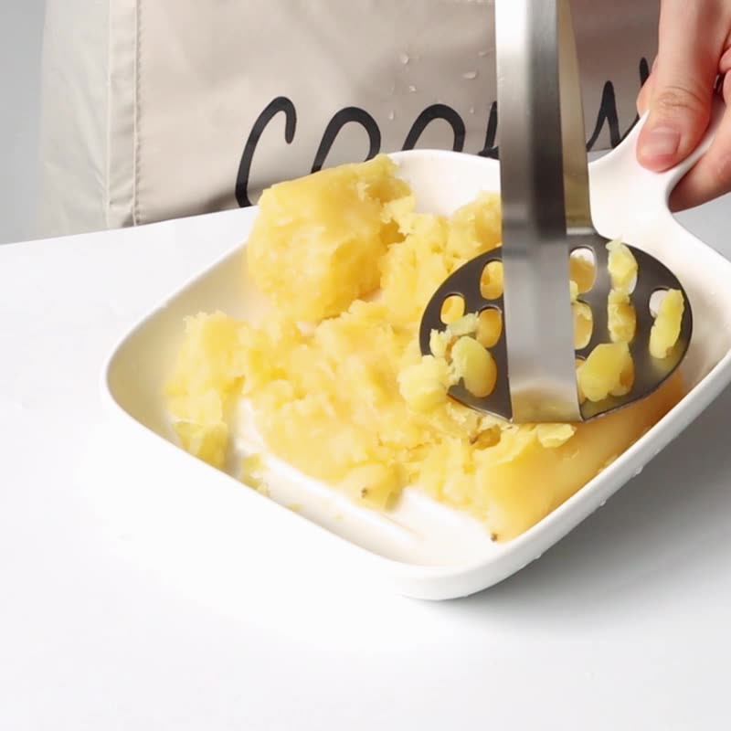 Mașină de zdrobire de cartofi de bucătărie Concasor pentru suplimente alimentare pentru bebeluși din oțel inoxidabil Presă de legume pentru fructe Cuțit de noroi Unelte de gătit de uz casnic