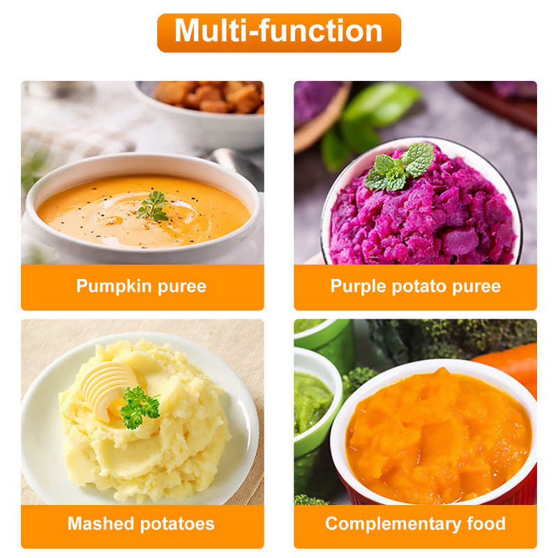 4 buc. zdrobitor de cartofi din oțel inoxidabil zdrobitor de cartofi zdrobitoare de mâncare mașină de zdrobire de usturoi accesorii de bucătărie Gadget de gătit de bucătărie