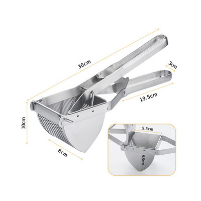 Gnječilica za krumpir od nehrđajućeg čelika, preša za voće, povrće, sokovnik, drobilica, cijedilica, kućanski kuhinjski alati za kuhanje