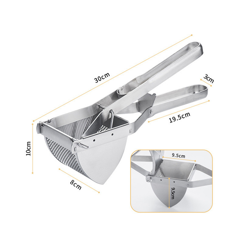 Gnječilica za krumpir od nehrđajućeg čelika, preša za voće, povrće, sokovnik, drobilica, cijedilica, kućanski kuhinjski alati za kuhanje