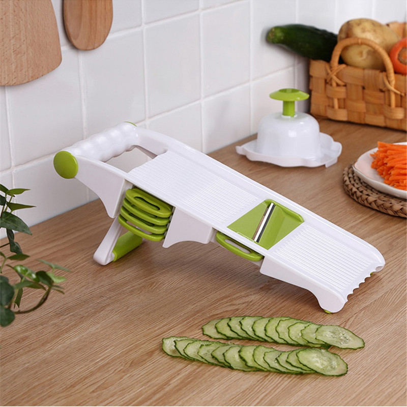 Rebanadora de mandolina con 5 hojas de pelador Multi hoja prilagodljiva mandolina vegetal zanahoria rallador de cebolla