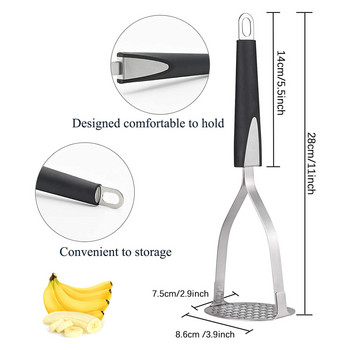 Машини за набиване на картофи от неръждаема стомана, тежка кухня за боб, авокадо, плодове, лесни за почистване кухненски аксесоари, инструменти, джаджи, 1 бр.