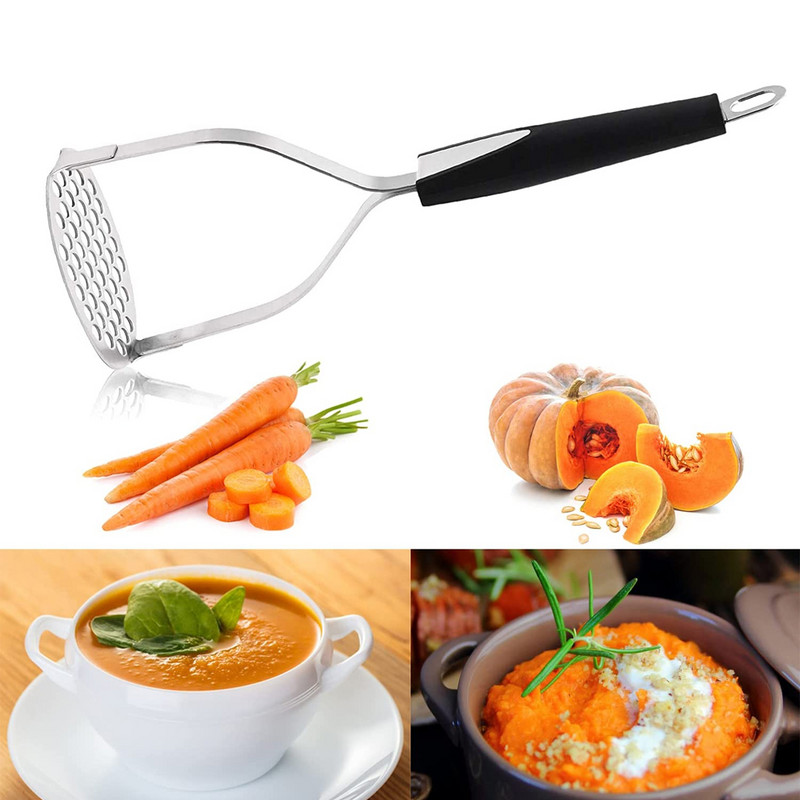 Bulvių grūstuvės iš nerūdijančio plieno Sunkus virtuvė pupelėms avokadų vaisiams Lengva valyti Virtuvės priedai Įrankiai Programėlės 1vnt