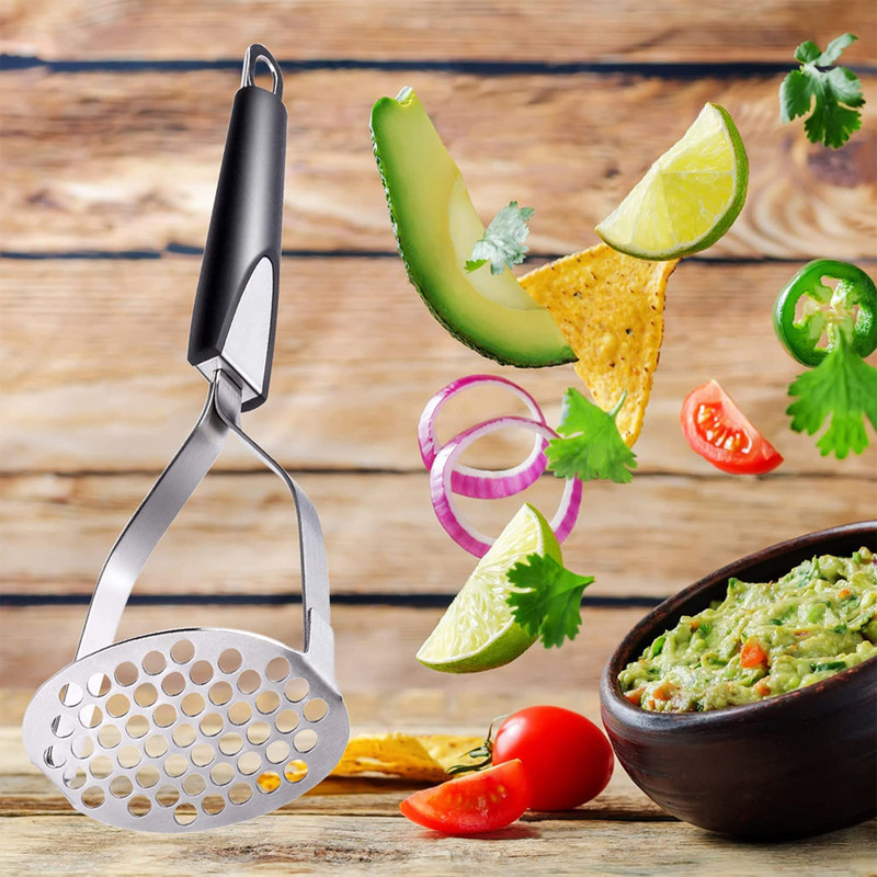 Bulvių grūstuvės iš nerūdijančio plieno Sunkus virtuvė pupelėms avokadų vaisiams Lengva valyti Virtuvės priedai Įrankiai Programėlės 1vnt