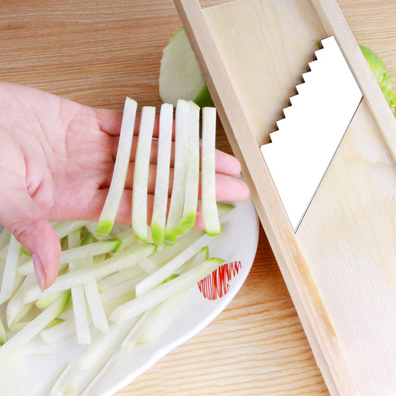Zöldségvágó rozsdamentes acél penge kézi aprító burgonya uborka sárgarépa szeletelő reszelő hullámos szeletelő konyhai eszközök