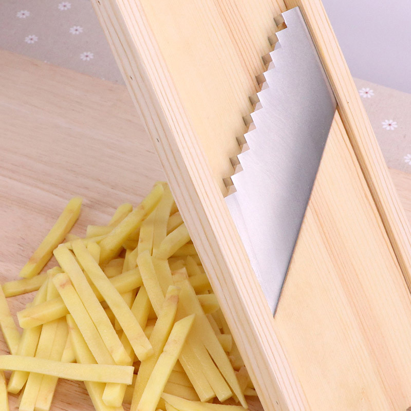 Zöldségvágó rozsdamentes acél penge kézi aprító burgonya uborka sárgarépa szeletelő reszelő hullámos szeletelő konyhai eszközök