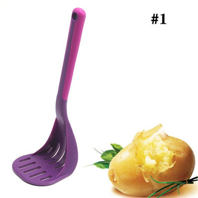 Mașină de zdrobire de mână din plastic pentru piure de cartofi neted Concasor de presă Produs de suc pentru piure Unelte de bucătărie pentru fructe și legume
