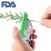 Cutter multifuncțional de curățat de ierburi, vanilie, legume, verdeață, pentru îndepărtarea frunzelor, cu 9 găuri, din oțel inoxidabil, pentru a curăța, unelte de bucătărie pentru gătit