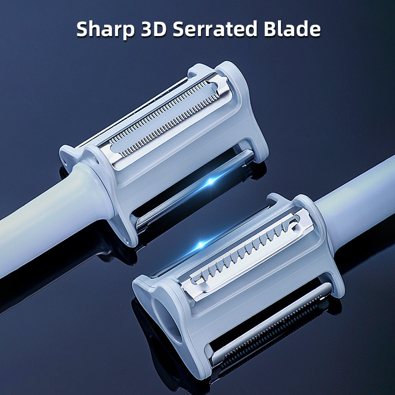 Vaisių skustukas su 3 peiliukais bulvių morkų tarka Julienne skustukas Daržovių pjaustyklė Vaisių daržovių įrankiai Virtuvės įtaisas