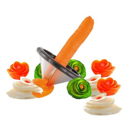 Kreatív saláta hajcsavaró Gyümölcs és Zöldség Spirálkés Dekoratív Virágvágó Faragó Szerszám Konyhai Kiegészítőkhöz Gadgets