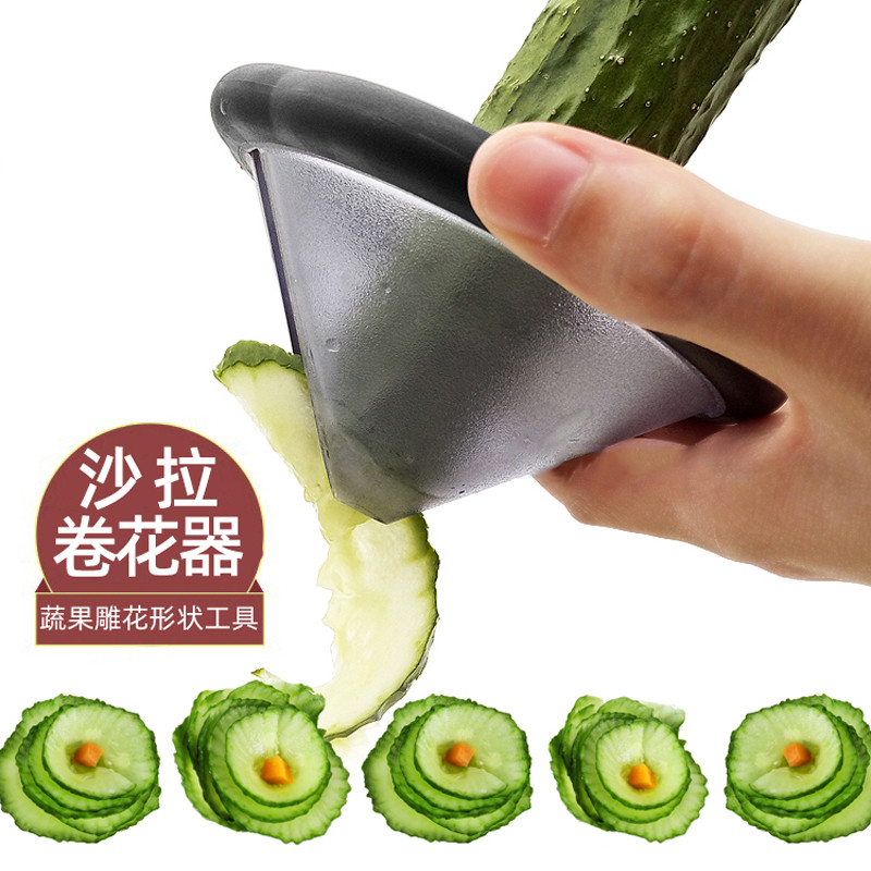 Kūrybinis salotų suktukas vaisių ir daržovių spiralinis peilis Dekoratyvinis gėlių pjaustyklės drožybos įrankis virtuvės reikmenims Įtaisai
